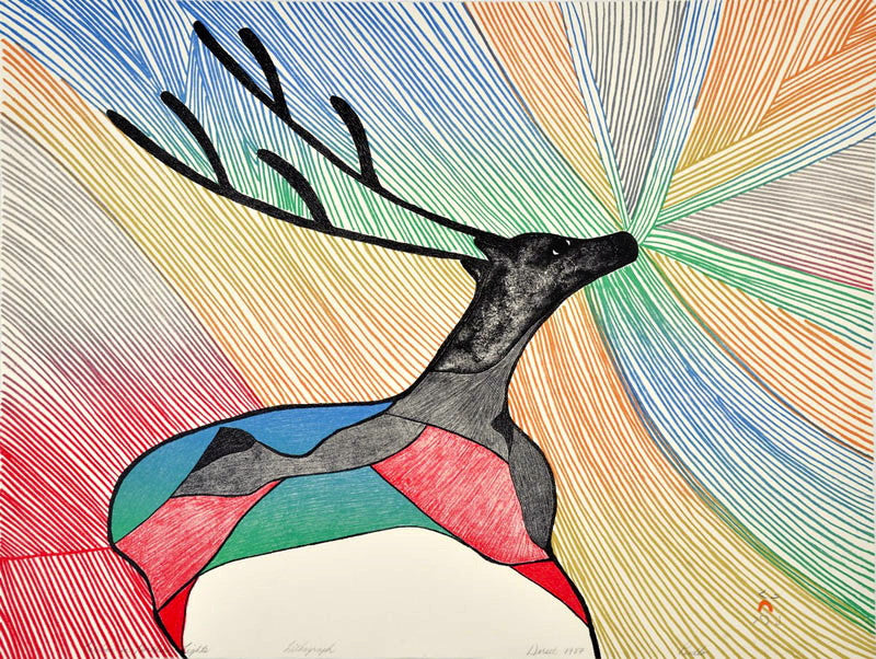 1987 (Released in 2016) CARIBOU IN NORTHERN LIGHTS by Pudlo Pudlat