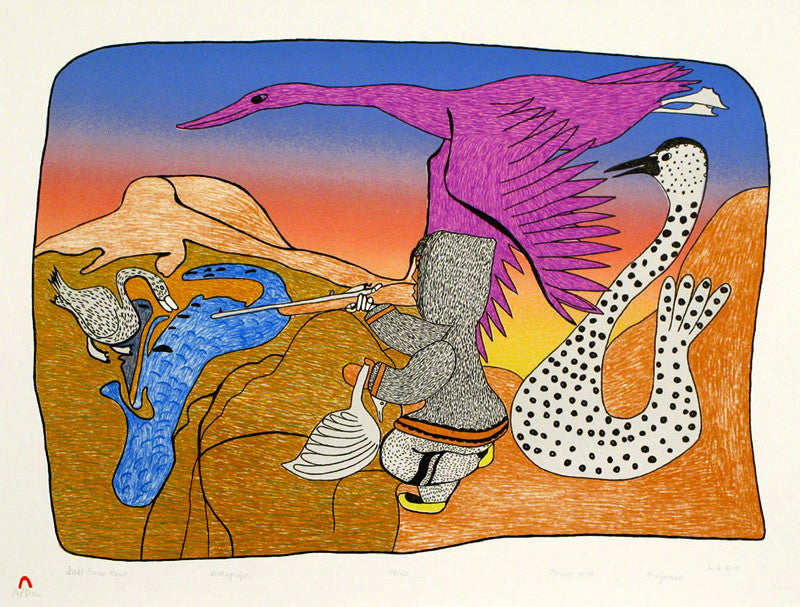 1979 FIRST GOOSE HUNT by Mayoreak Ashoona