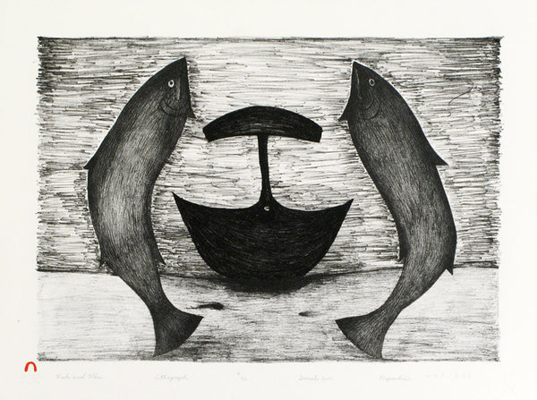 2000 FISH AND ULU by Napachie Pootoogook