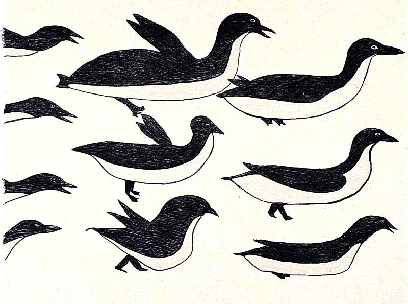 2001 FLOCK OF BIRDS by Ohotaq Mikkigak