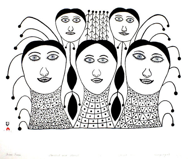 1977 FIVE FACES by Ningeeuga Oshuitoq