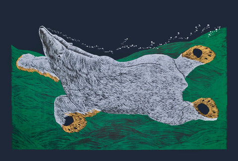2016 SWIMMING BEAR by Tim Pitsiulak