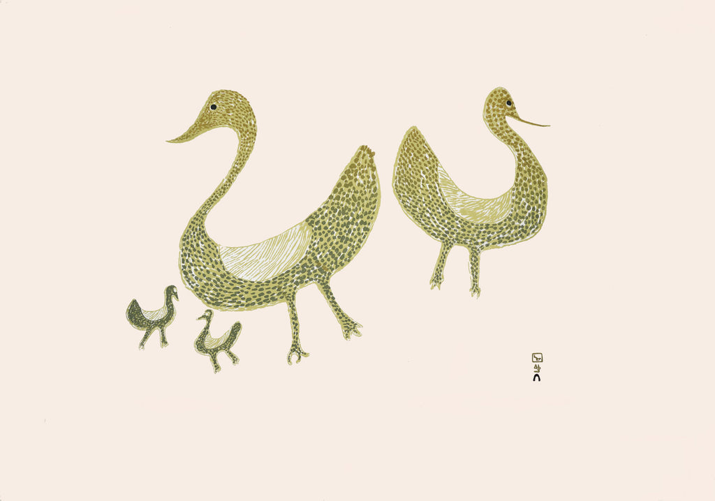 1965 Family of Birds by Sharni Pootoogook