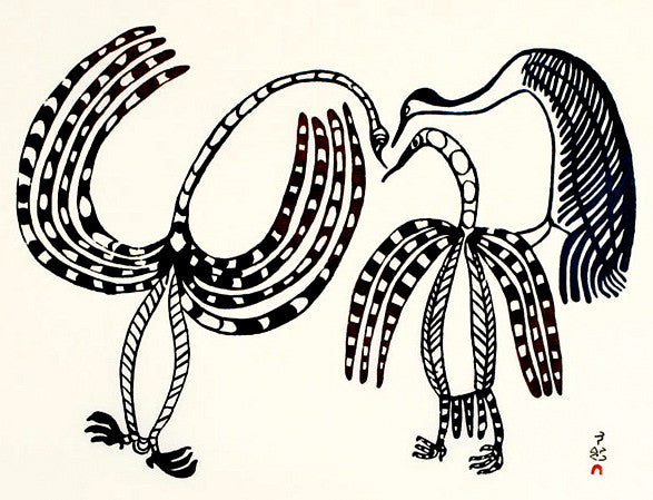 1967 TALK OF BIRDS by Lucy Qinnuayuak