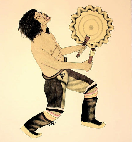 1994 EXHAUSTED DRUMMER by Kananginak Pootoogook